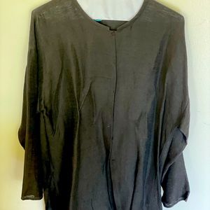 Eileen fisher sheet silk long jacket